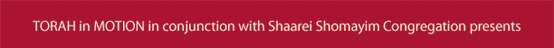 Torah in Motion in conjuction with Shaarei Shomaim Congregation presents